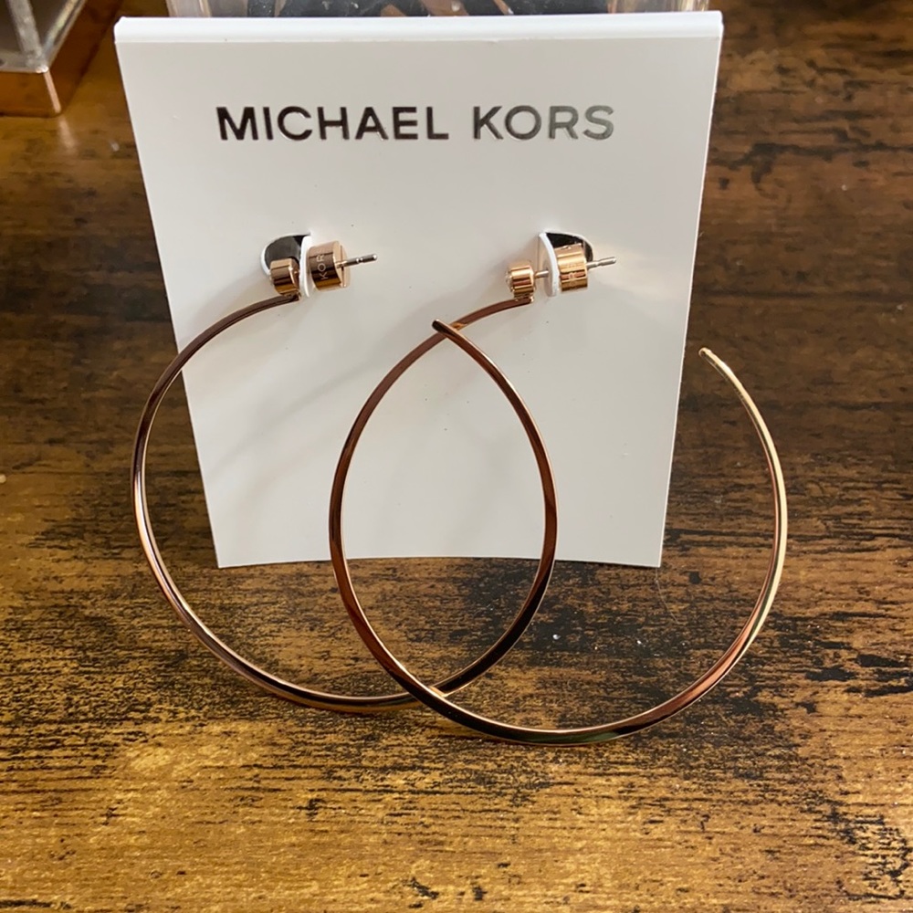 Michael Kors Rose Gold Hoops